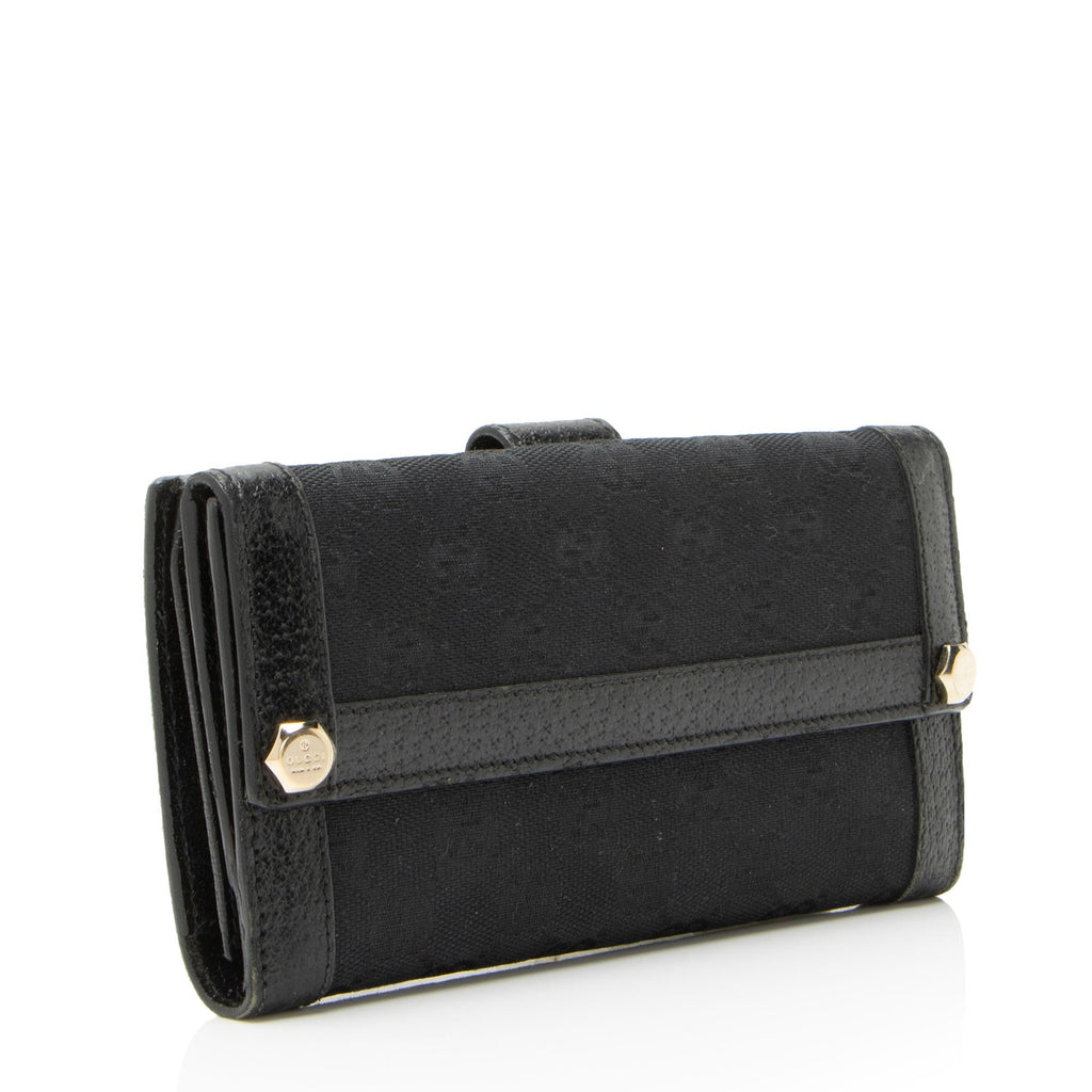 Gucci GG Canvas Charmy Continental Wallet