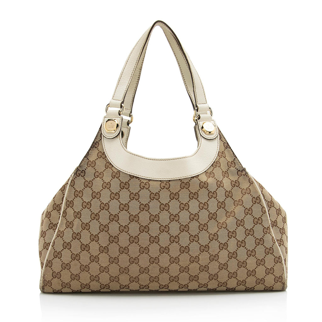 Gucci GG Canvas Charmy Medium Shoulder Bag (SHF-23740)