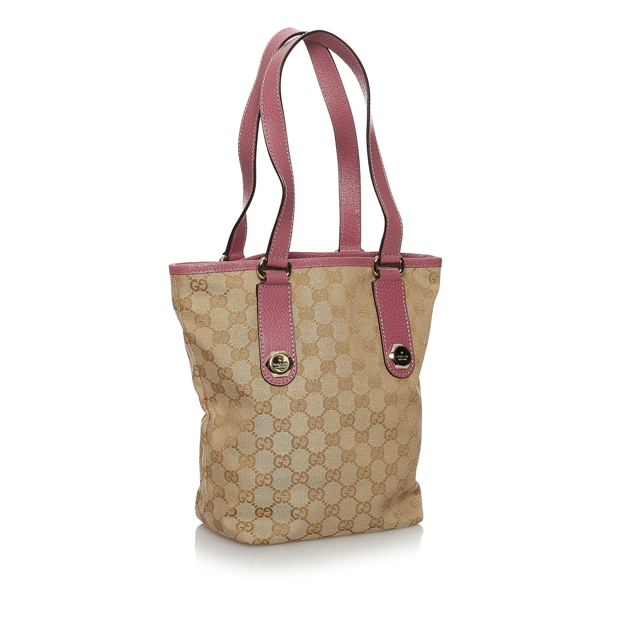 Gucci GG Canvas Charmy Tote Bag (SHG-30646)