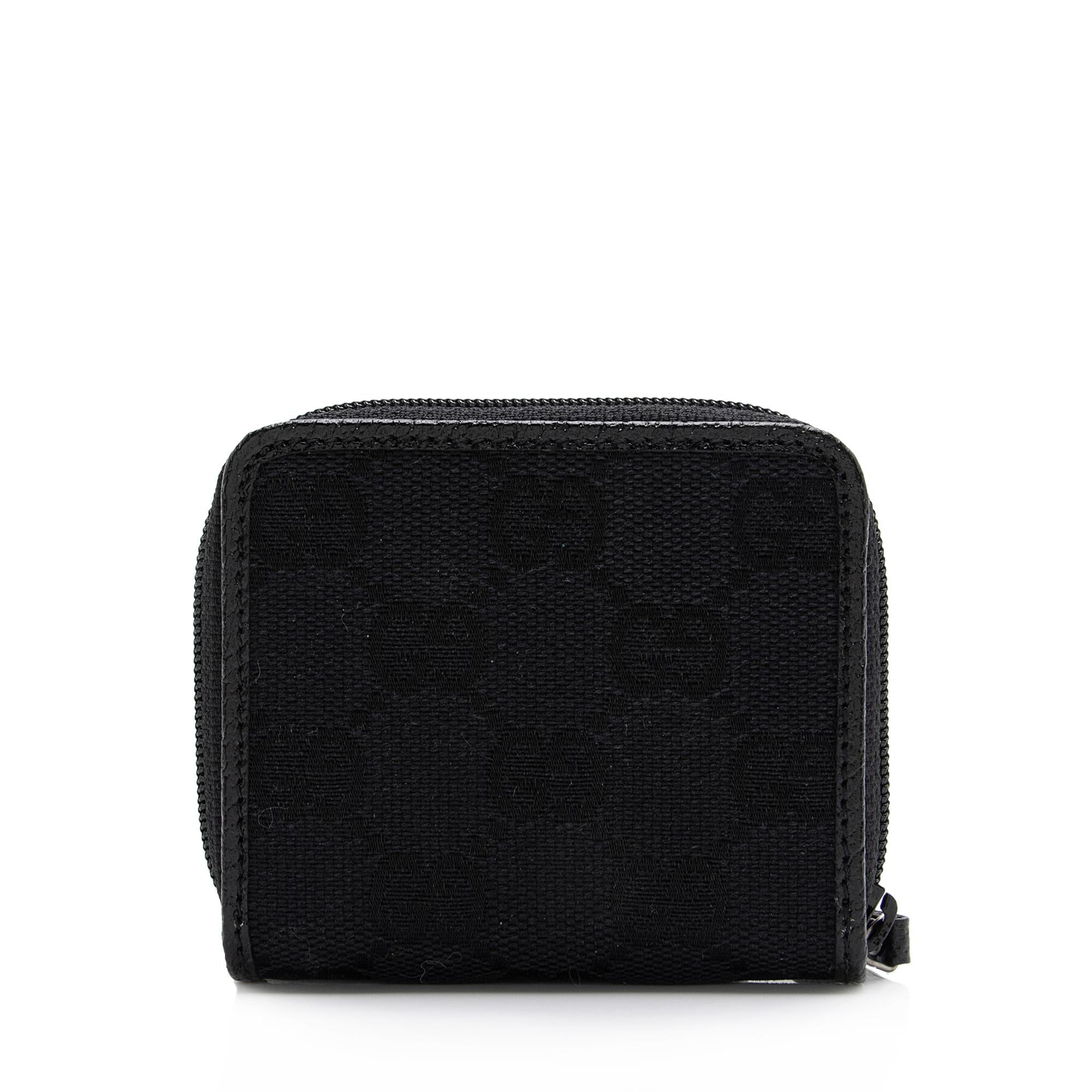 Gucci GG Canvas Compact Zip Around Coin Wallet (SHF-23568)