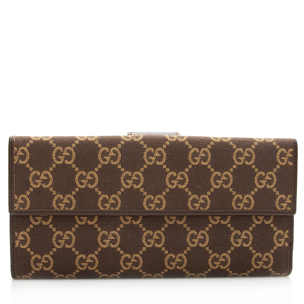 Gucci GG Canvas Continental Wallet (SHF-20077)
