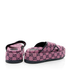 Gucci GG Canvas Crisscross Platform Sandals - Size 9.5 / 39.5 (SHF-KTNudr)