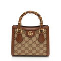 Gucci Crystal GG Canvas Bamboo Diana Mini Tote (SHF-E7QQjx)