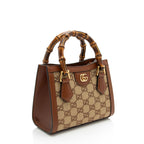 Gucci Crystal GG Canvas Bamboo Diana Mini Tote (SHF-E7QQjx)