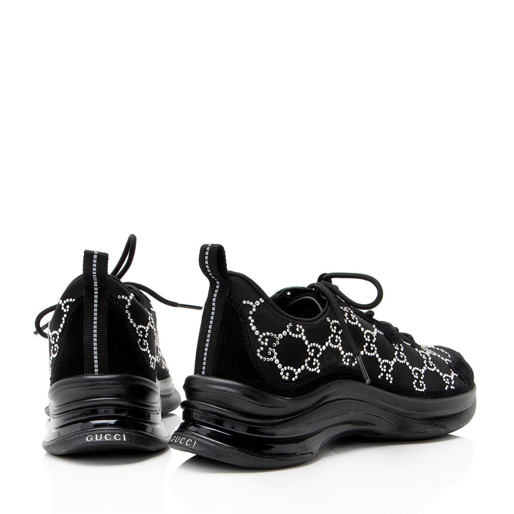Gucci GG Canvas Crystal Run Sneakers - Size 7.5 / 37.5