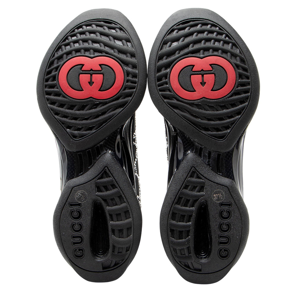 Gucci GG Canvas Crystal Run Sneakers - Size 7.5 / 37.5