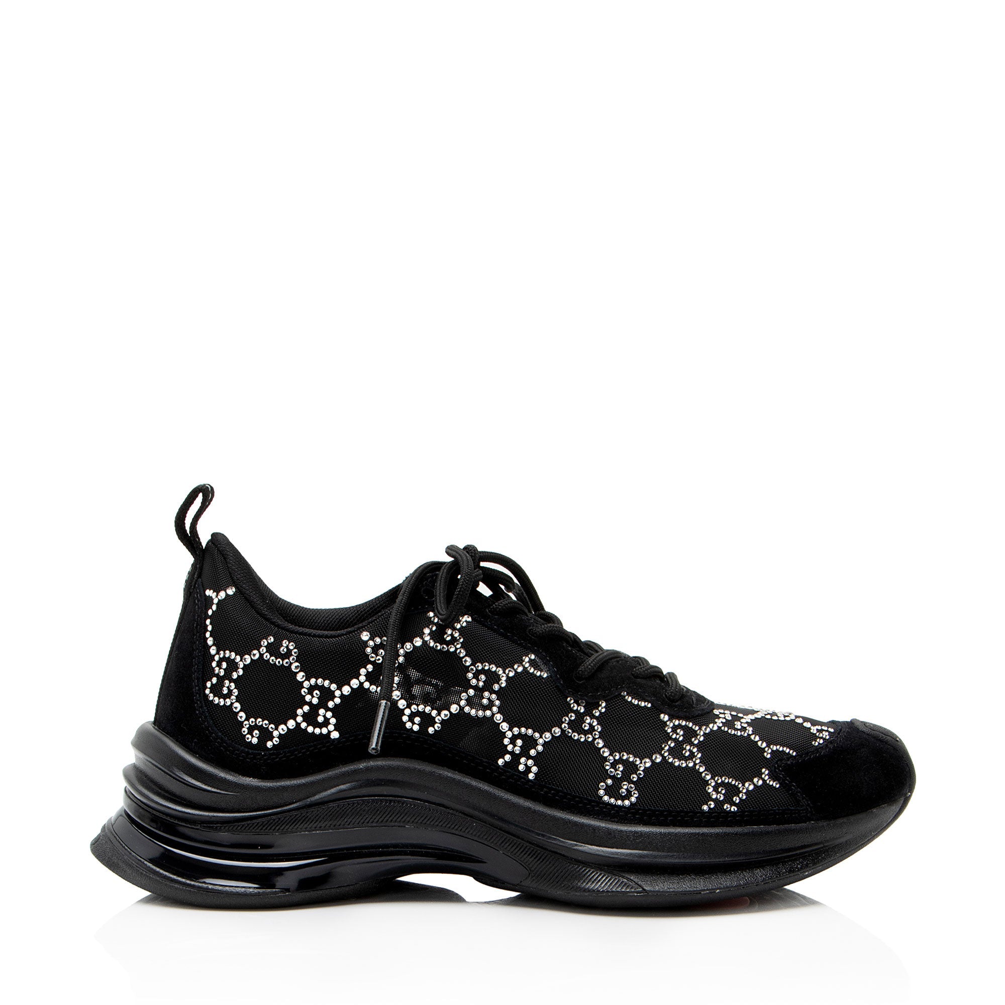 Gucci GG Canvas Crystal Run Sneakers - Size 7.5 / 37.5