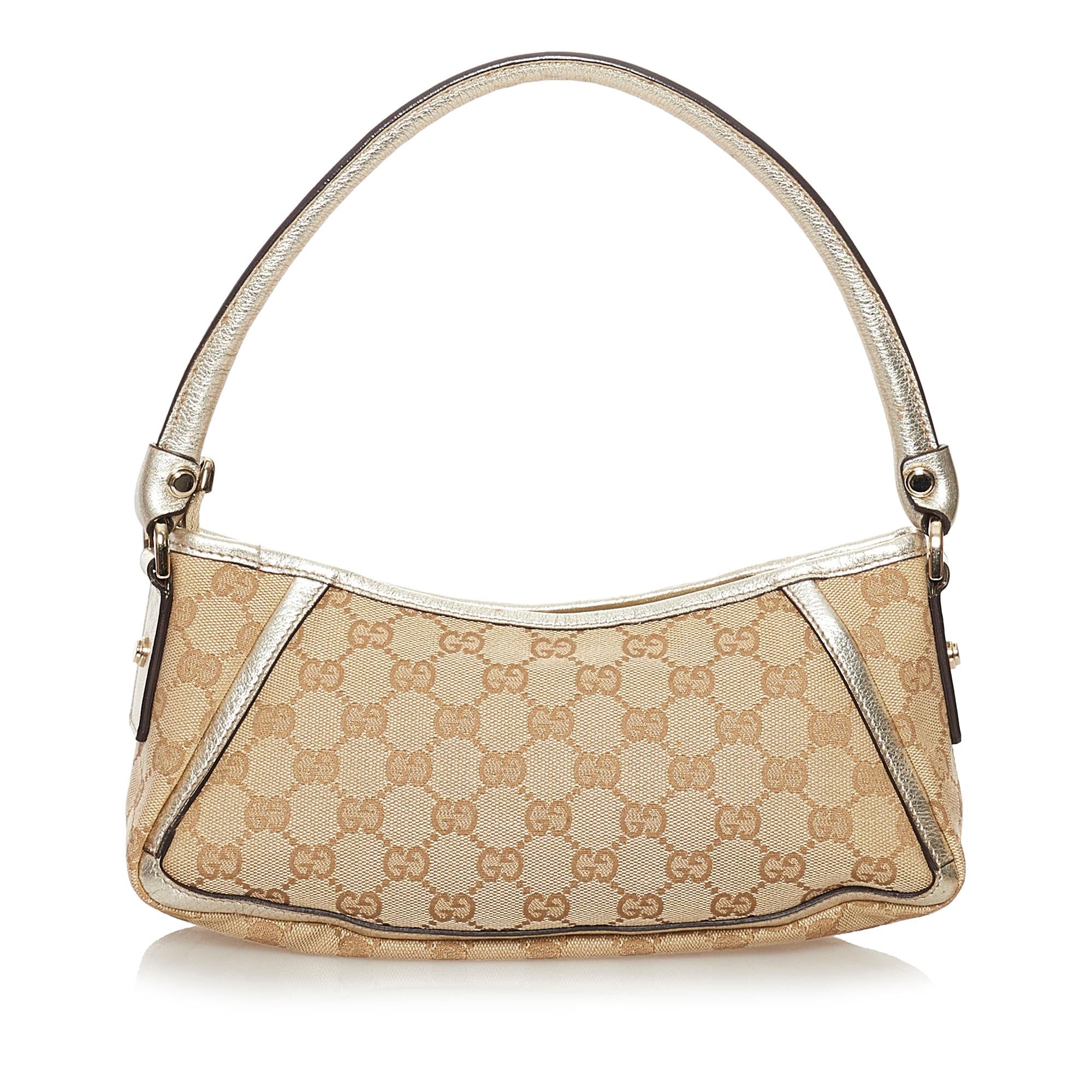 Gucci GG Canvas D-Ring Abbey Baguette (SHG-32278)