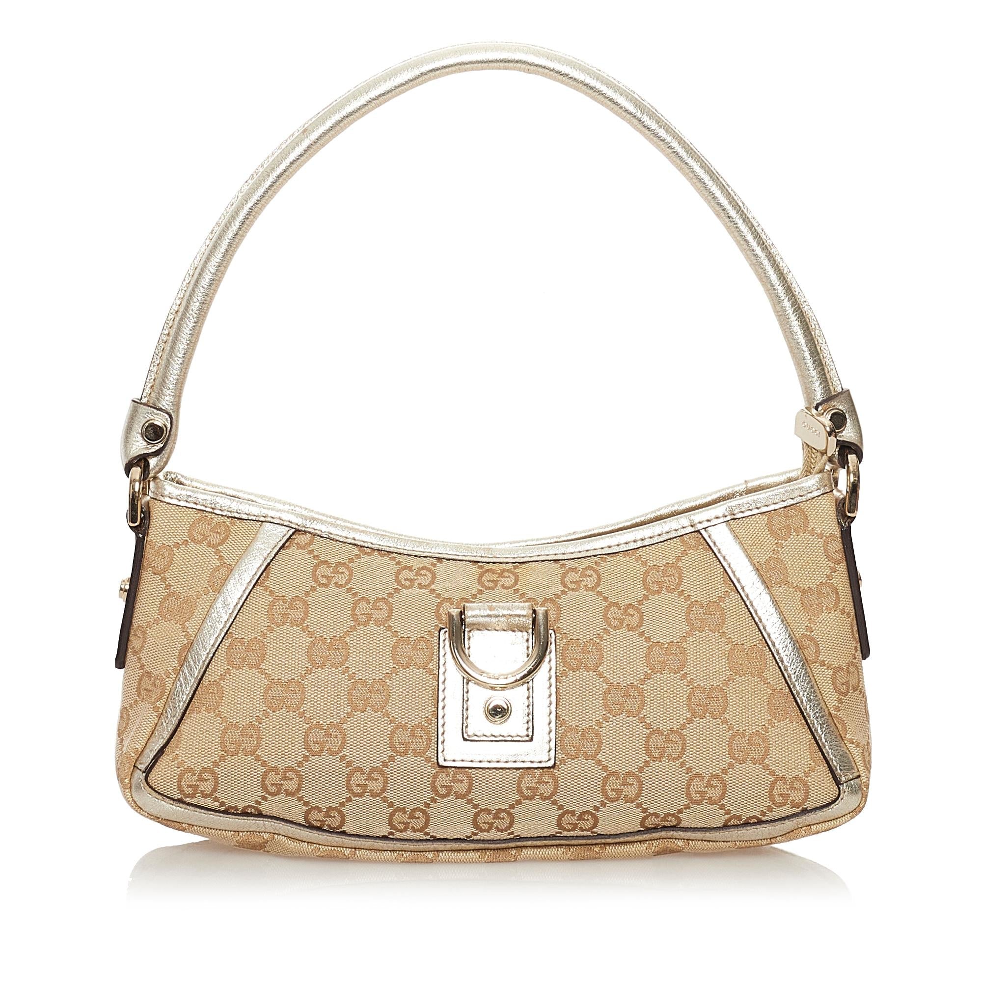 Gucci GG Canvas D-Ring Abbey Baguette (SHG-32278)