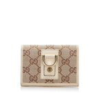 Gucci GG Canvas D-Ring Card Holder (SHG-b43eqy)