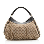 Gucci GG Canvas D-Ring Medium Hobo (SHF-19719)