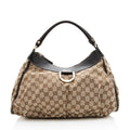 Gucci GG Canvas D-Ring Medium Hobo (SHF-19719)