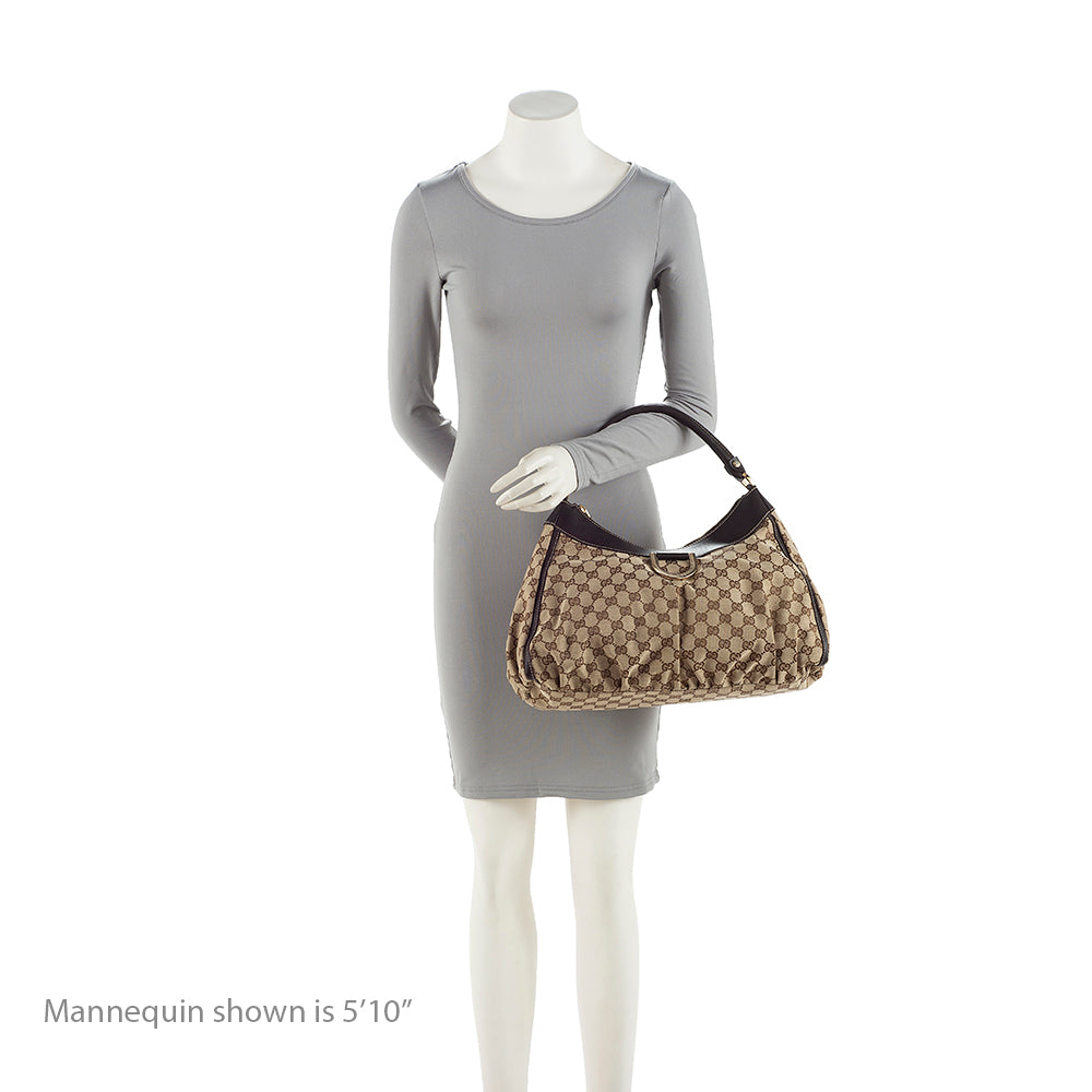 Gucci GG Canvas D-Ring Medium Hobo (SHF-19719)
