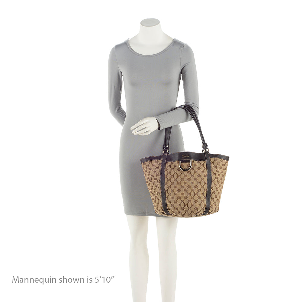 Gucci GG Canvas D Ring Medium Tote (SHF-21408)