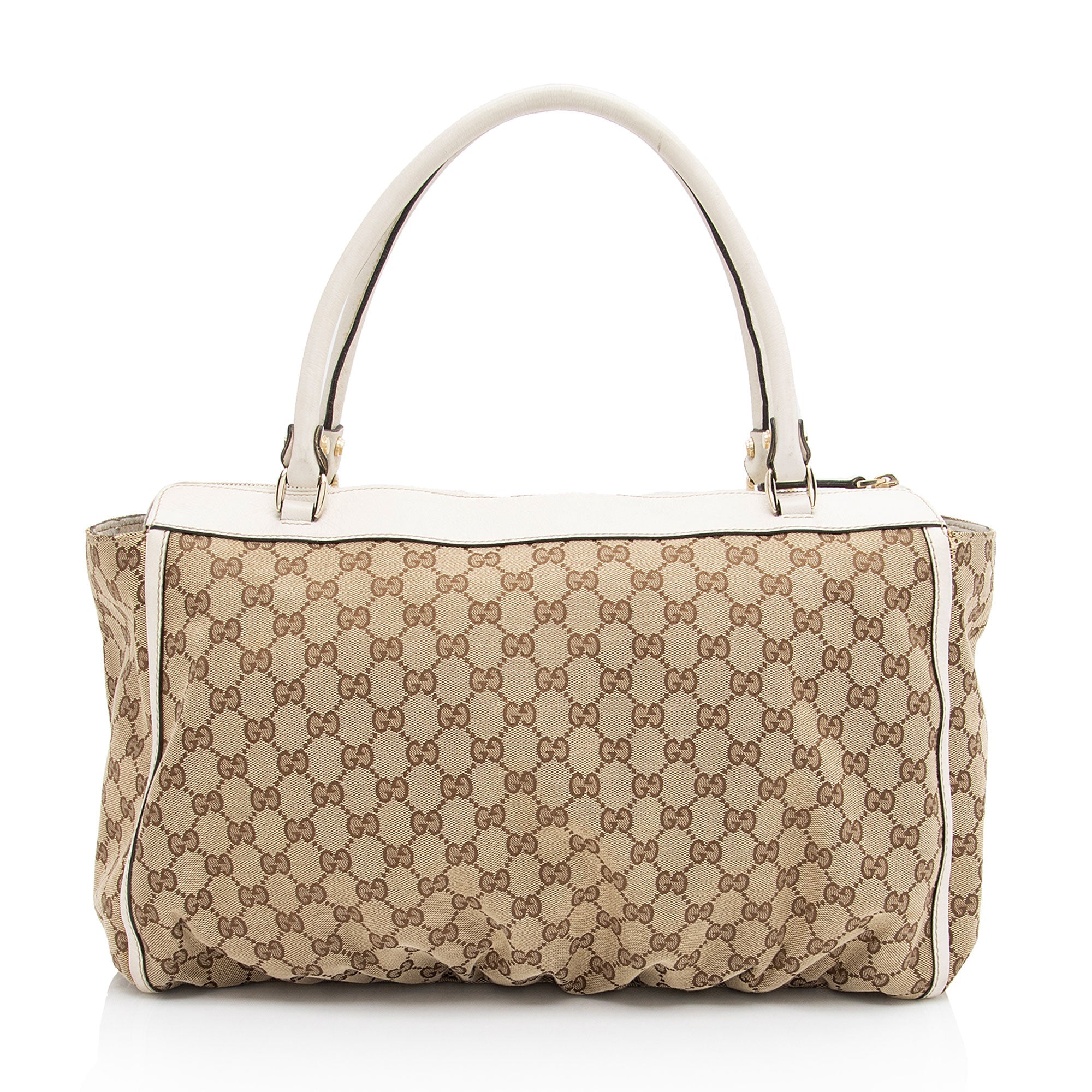 Gucci GG Canvas D Ring Zip Tote (SHF-E9HvFQ)