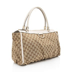 Gucci GG Canvas D Ring Zip Tote (SHF-E9HvFQ)