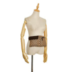 Gucci GG Canvas Double Pocket Belt Bag (SHG-37191)