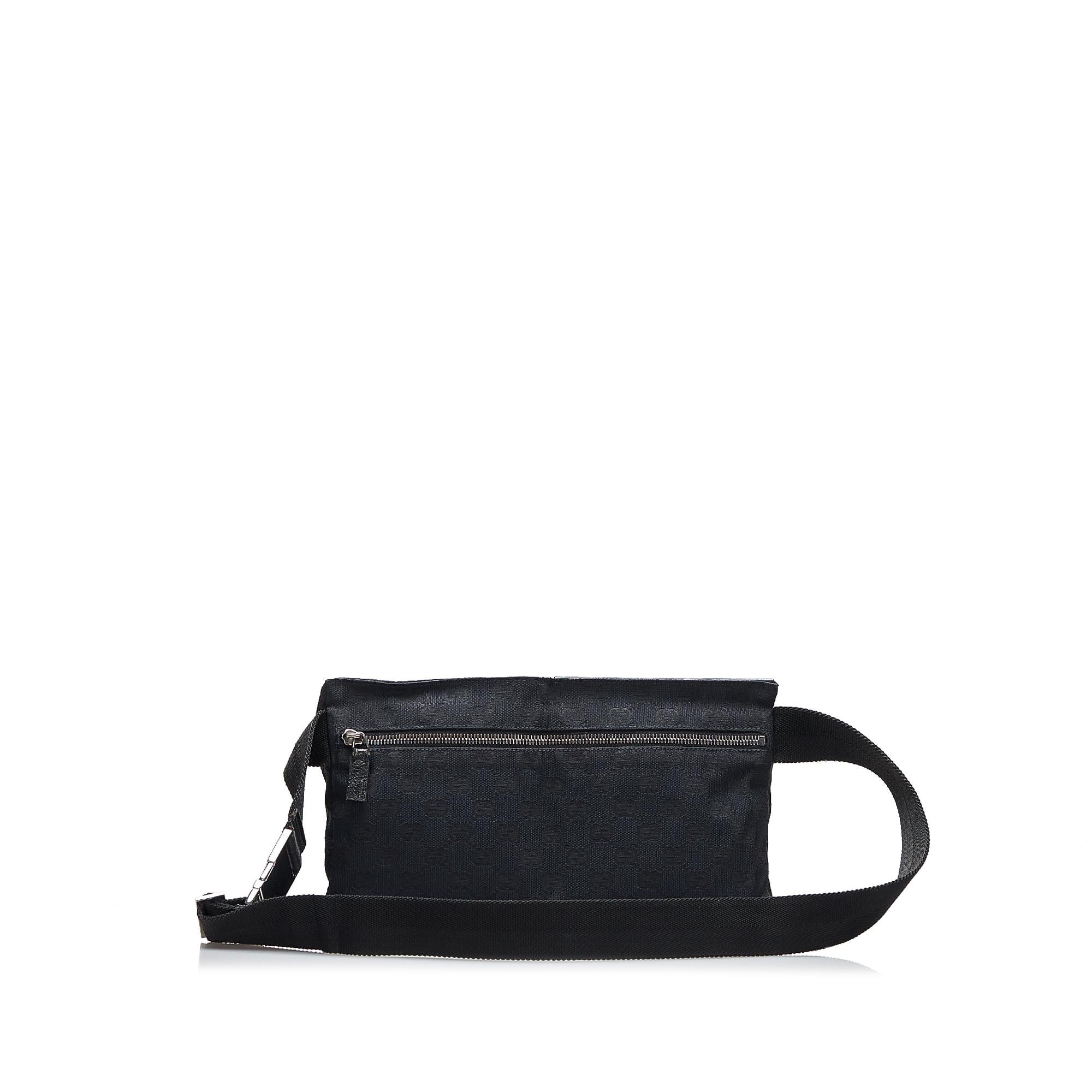Gucci GG Canvas Double Pocket Belt Bag (SHG-RSeo1B)