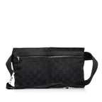 Gucci GG Canvas Double Pocket Belt Bag (SHG-WS8NBX)