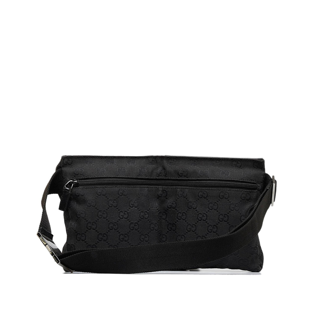 Gucci GG Canvas Double Pocket Belt Bag (SHG-9YRfAM)