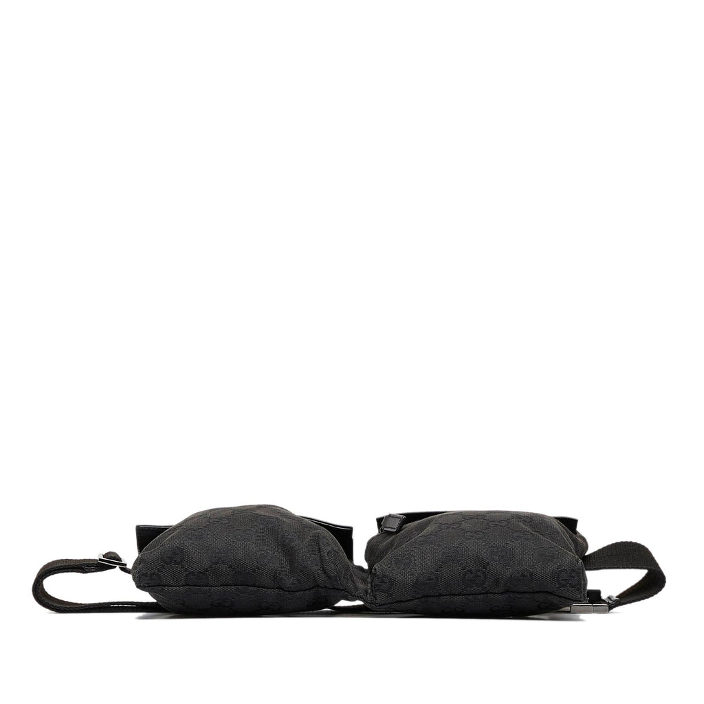 Gucci GG Canvas Double Pocket Belt Bag (SHG-9YRfAM)