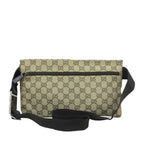 Gucci GG Canvas Double Pocket Belt Bag (SHG-YKH3IL)