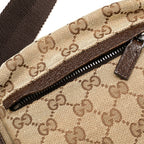Gucci GG Canvas Double Pocket Belt Bag (SHG-e5K44J)