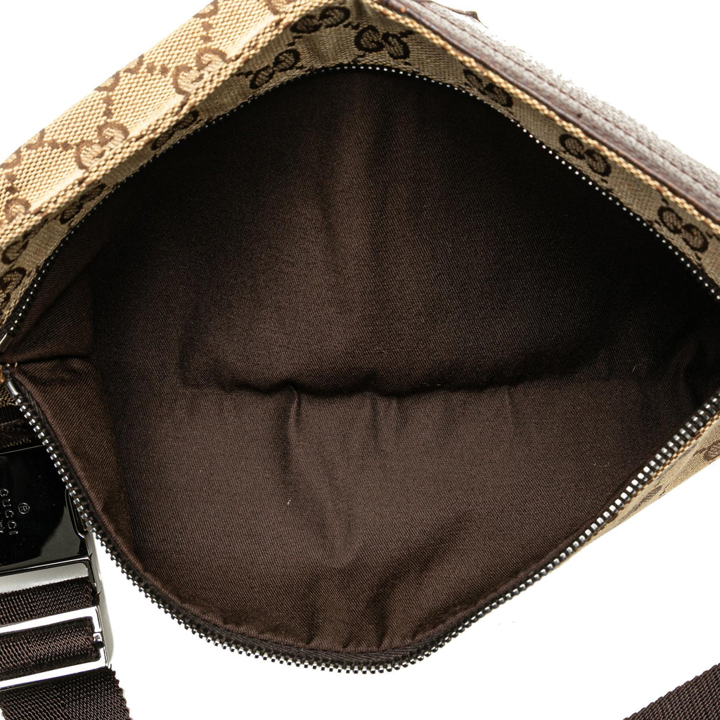 Gucci GG Canvas Double Pocket Belt Bag