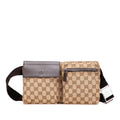 Gucci GG Canvas Double Pocket Belt Bag