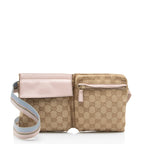 Gucci GG Canvas Double Pocket Belt Bag