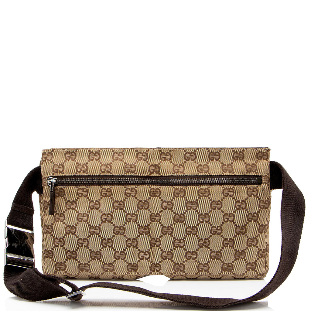 Gucci GG Canvas Double Pocket Belt Bag