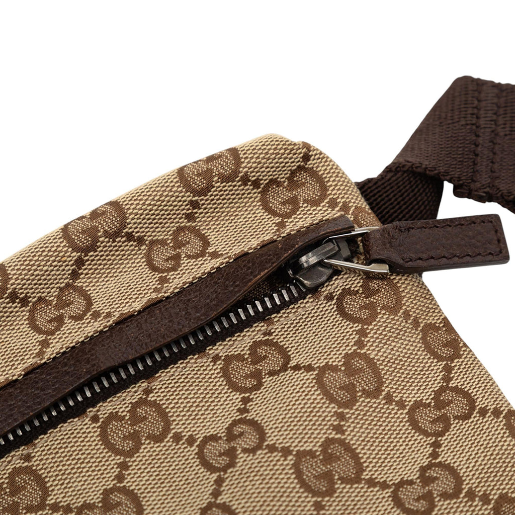 Gucci GG Canvas Double Pocket Belt Bag