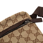 Gucci GG Canvas Double Pocket Belt Bag