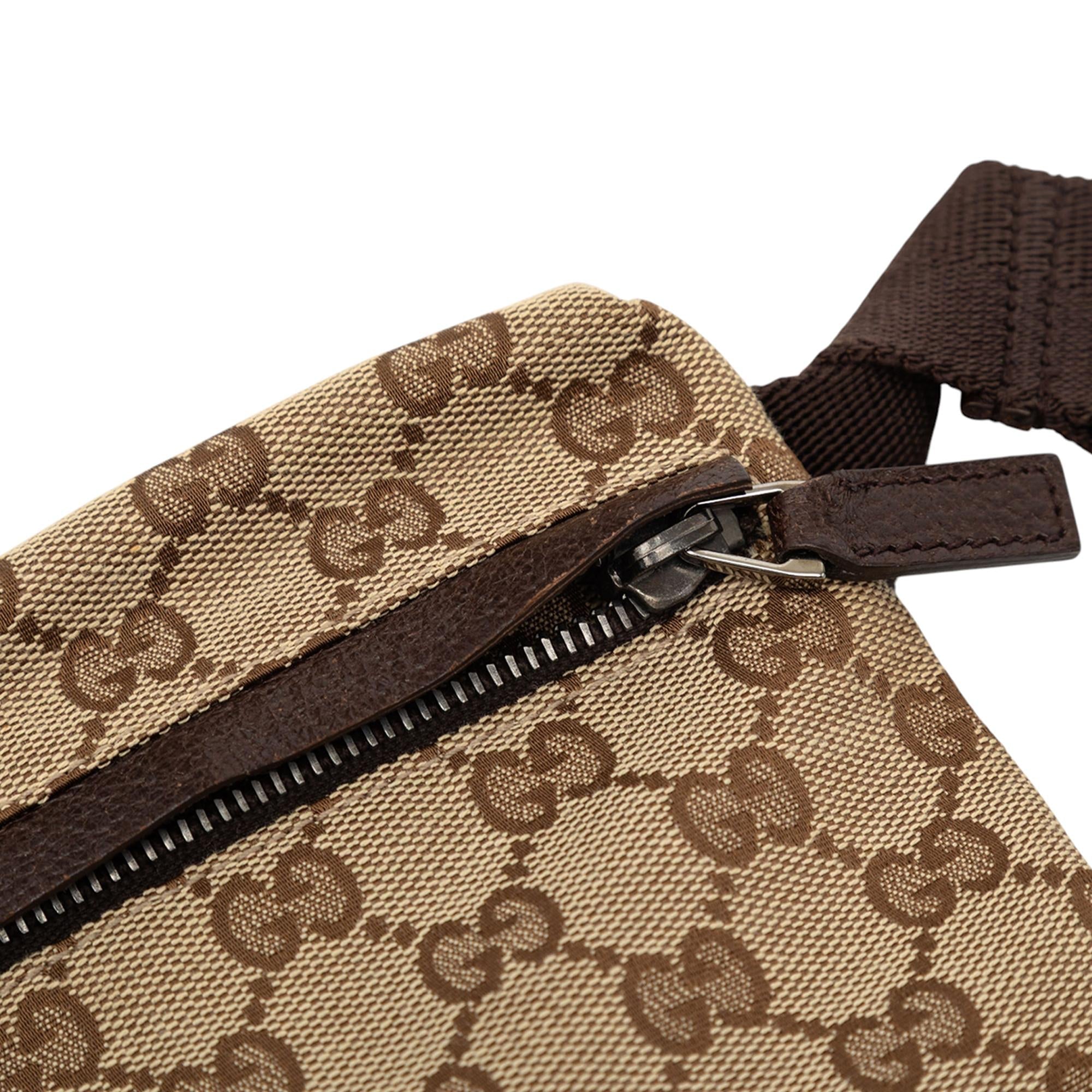 Gucci GG Canvas Double Pocket Belt Bag