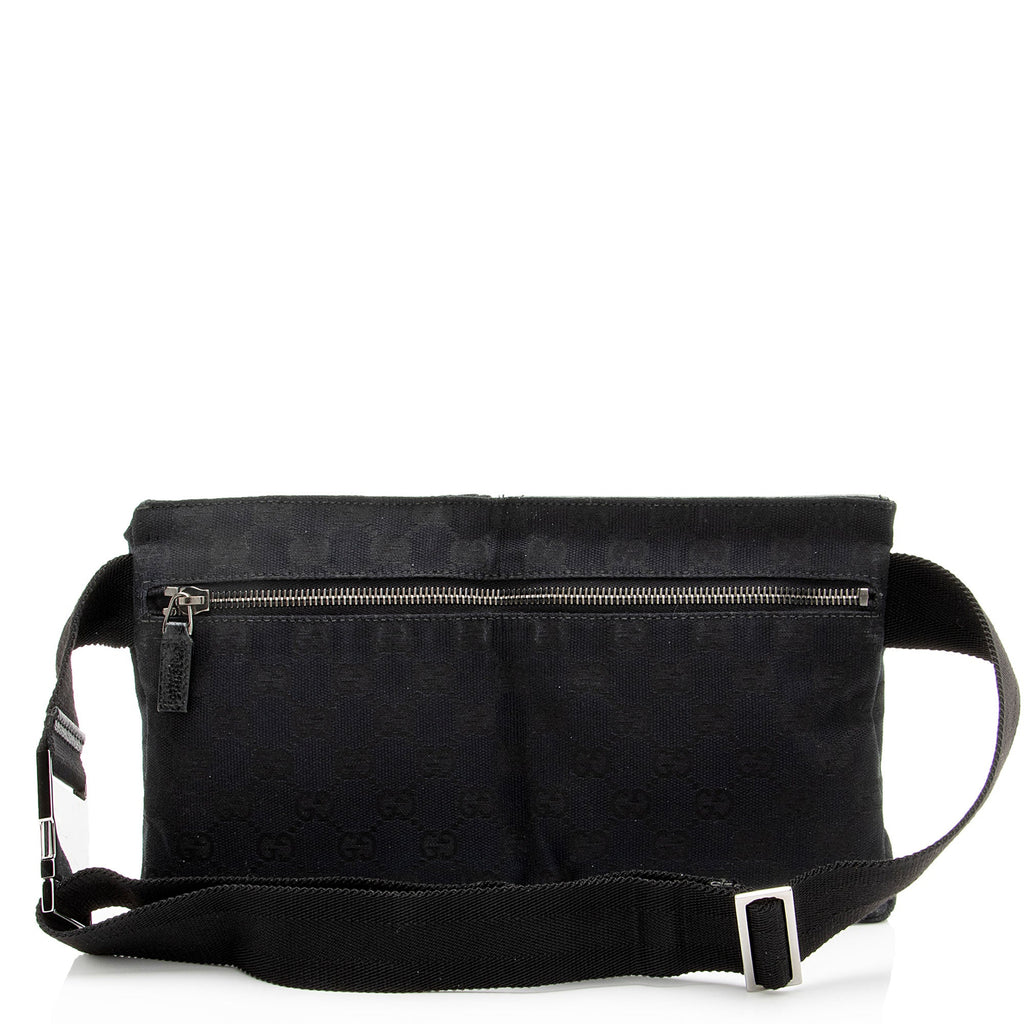 Gucci GG Canvas Double Pocket Belt Bag