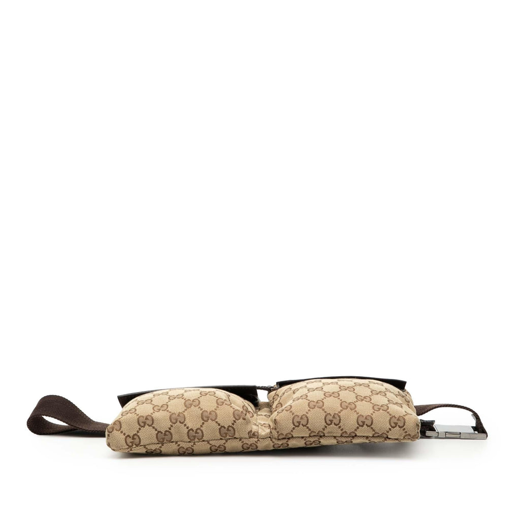 Gucci GG Canvas Double Pocket Belt Bag