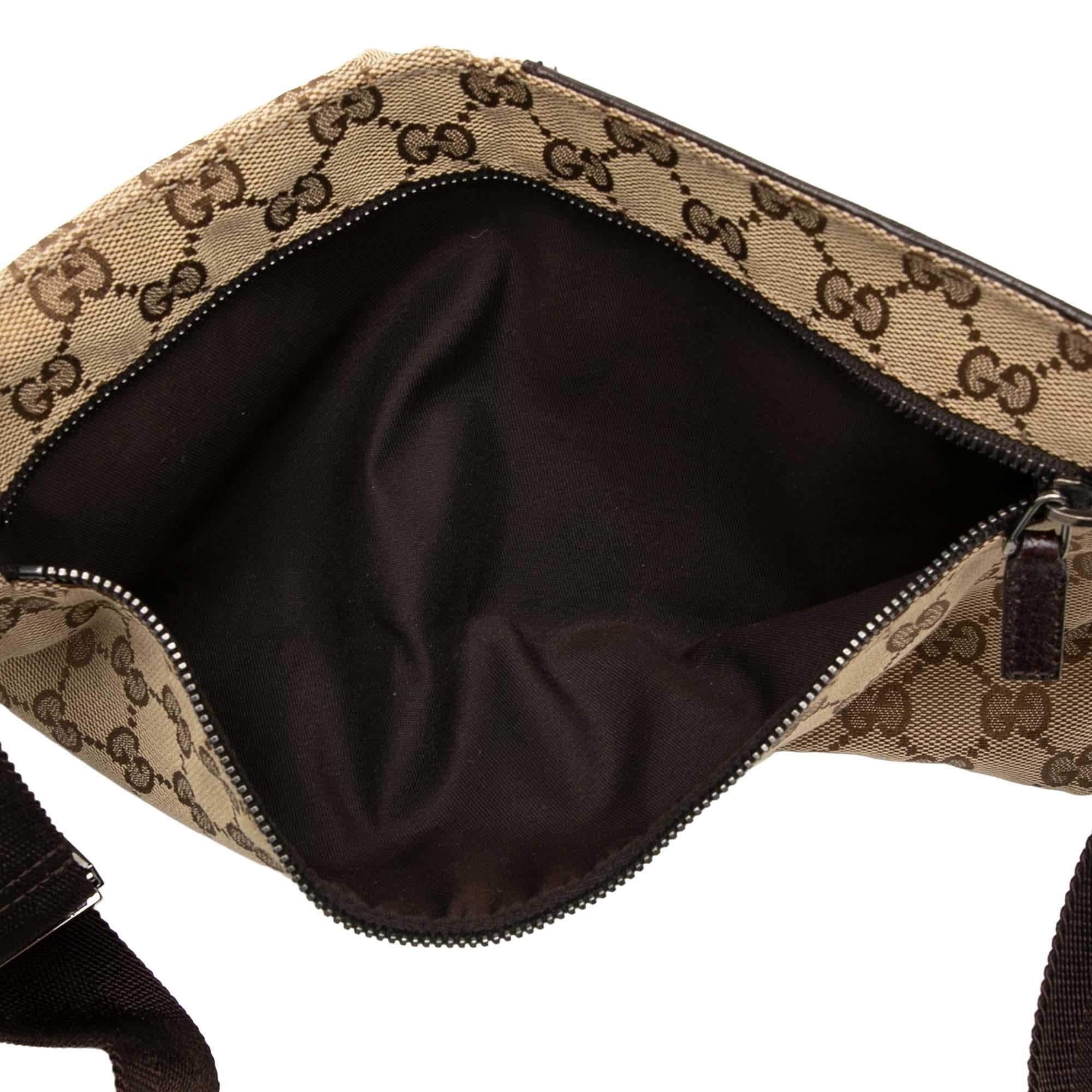 Gucci GG Canvas Double Pocket Belt Bag