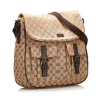 Gucci GG Canvas Double Pocket Flap Messenger (SHG-35377)