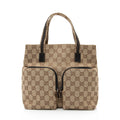 Gucci GG Canvas Double Pocket Tote (SHF-23270)