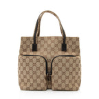 Gucci GG Canvas Double Pocket Tote (SHF-23270)