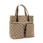 Gucci GG Canvas Double Pocket Tote (SHF-23270)