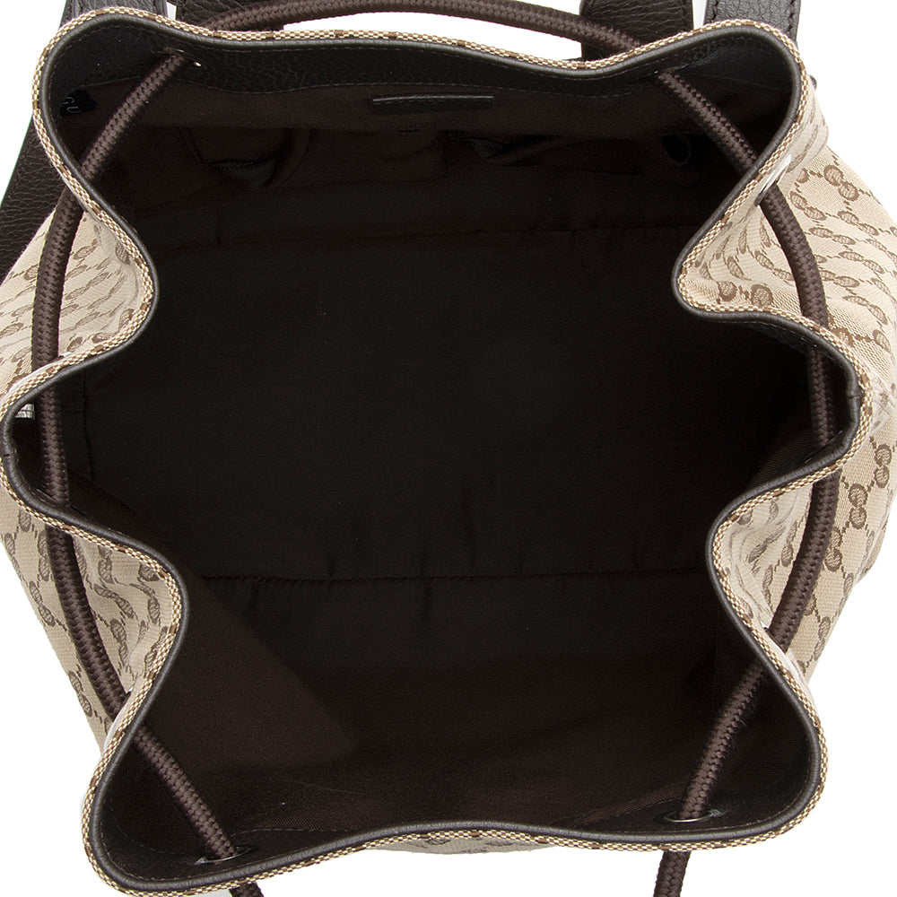 Gucci GG Canvas Drawstring Backpack (SHF-20580)