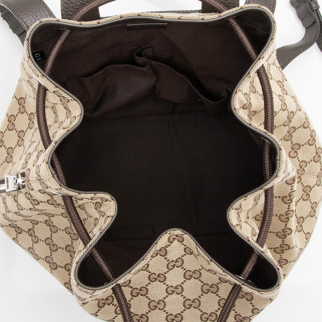 Gucci GG Canvas Drawstring Backpack (SHF-23566)
