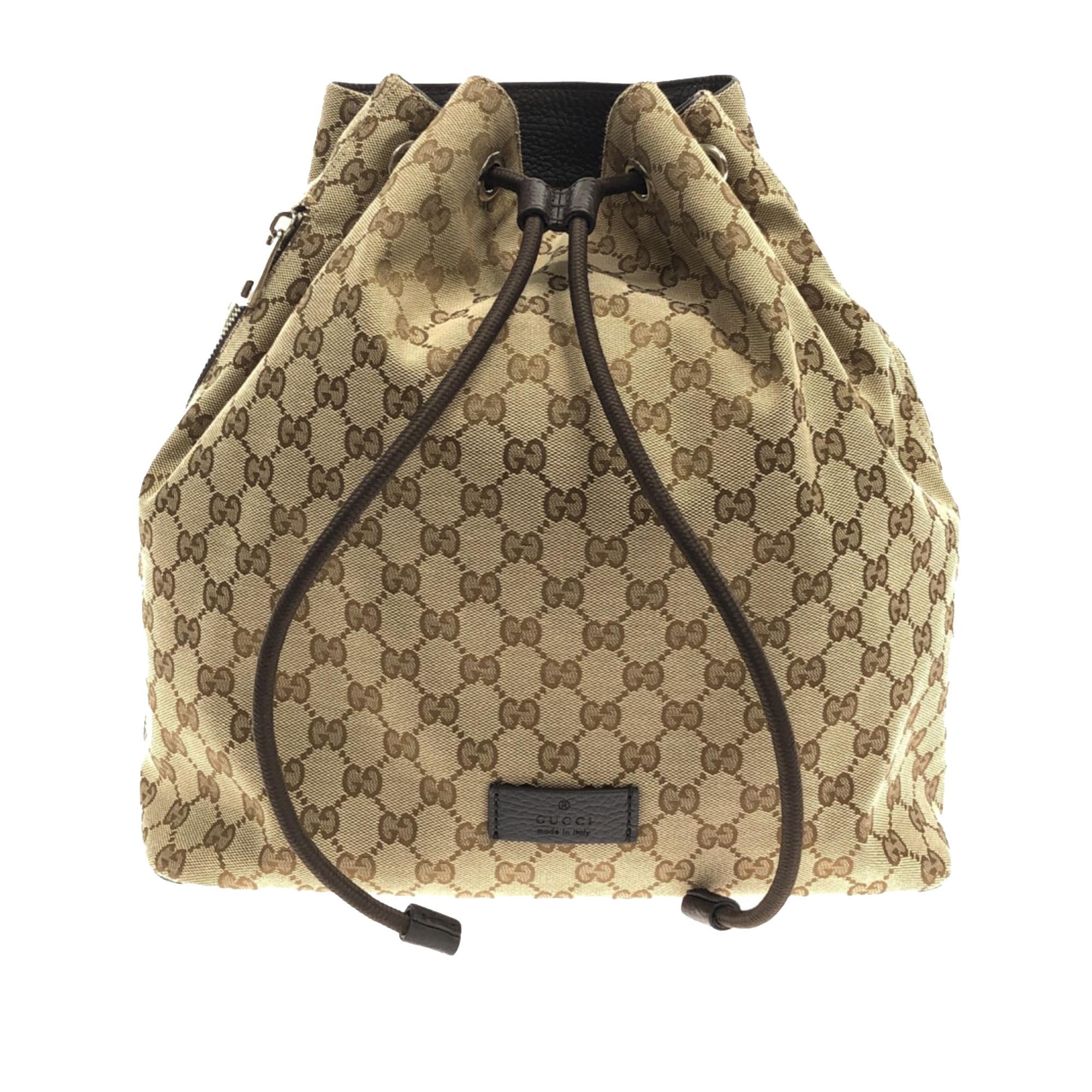 Gucci GG Canvas Drawstring Backpack (SHG-ROBSMj)