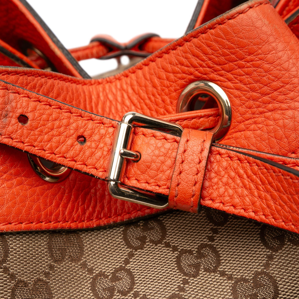 Gucci GG Canvas Drawstring Bucket Bag