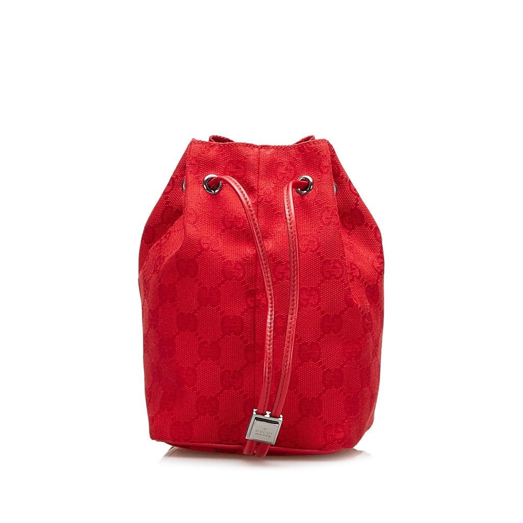 Gucci GG Canvas Drawstring Pouch (SHG-35646)
