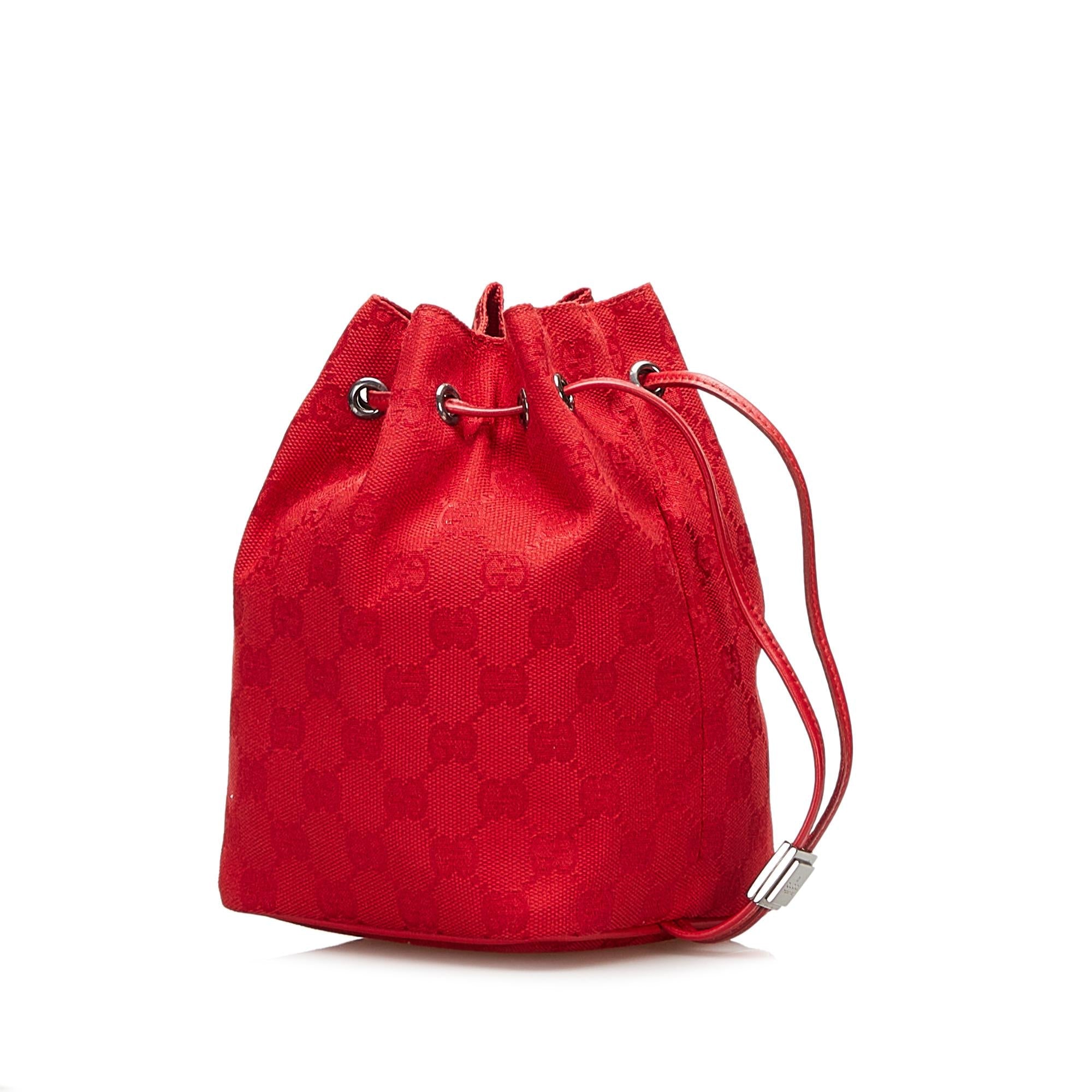 Gucci GG Canvas Drawstring Pouch (SHG-35646)
