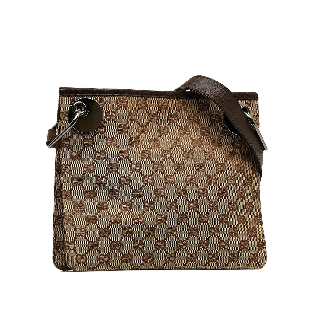 Gucci GG Canvas Eclipse Crossbody (SHG-wHRibW)