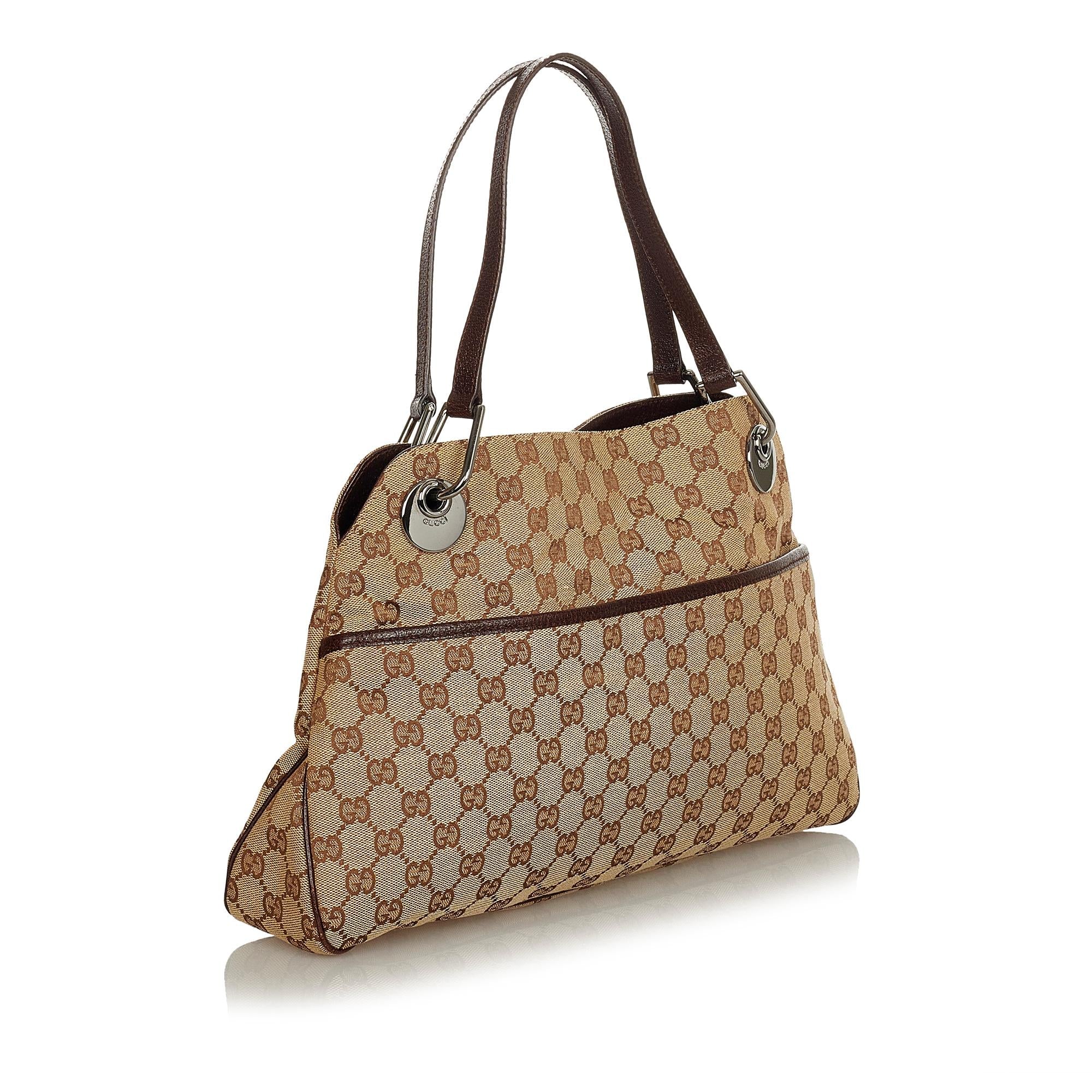 Gucci GG Canvas Eclipse Shoulder Bag (SHG-24502)
