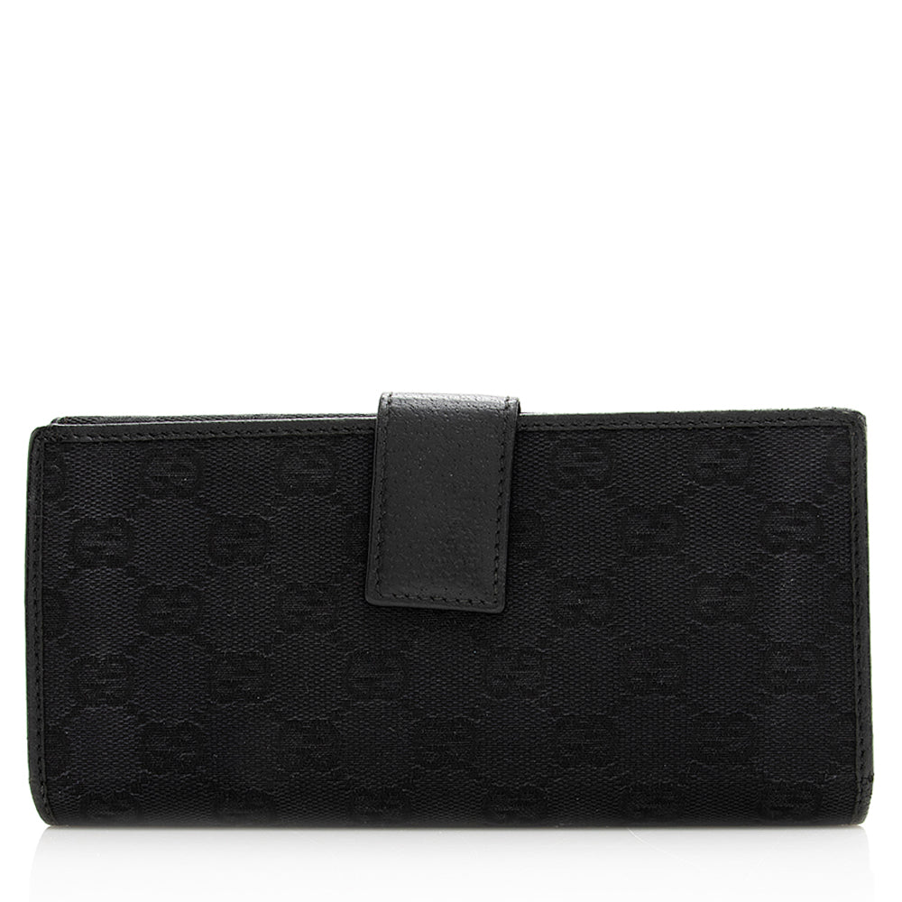 Gucci GG Canvas Flap Continental Wallet - FINAL SALE (SHF-19909)